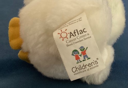 Banco de huevos de plástico Aflac con llavero de pato de 4" promoción del centro de cáncer infantil - Imagen 7 de 8