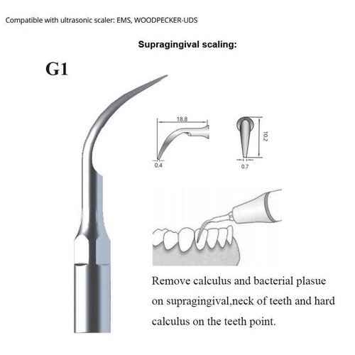 5 punte dentali per scaler Tip ablatore EMS Mectron G1 Model - Picture 6 of 18