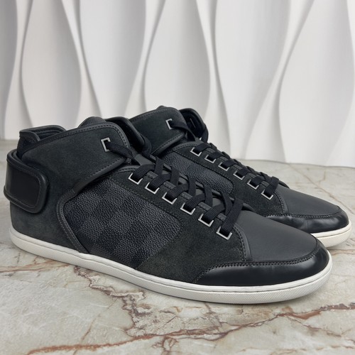 Echte Louis Vuitton Damier Sneakers Graphit Canvas grau Wildleder 8 LV oder 9 US 42 EU - Bild 3 von 11