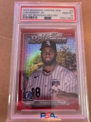 2024 Bowman Chrome Luis Robert Jr. My First BowmanRed Mojo Refractor #5/5 PSA 10