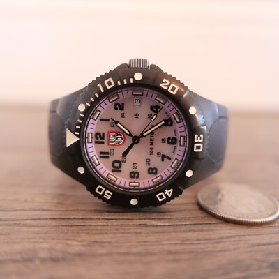 美品Luminox 時計 100 Meters Luminox Series 0100 Watch Black Dial 100m Parts #3112 for