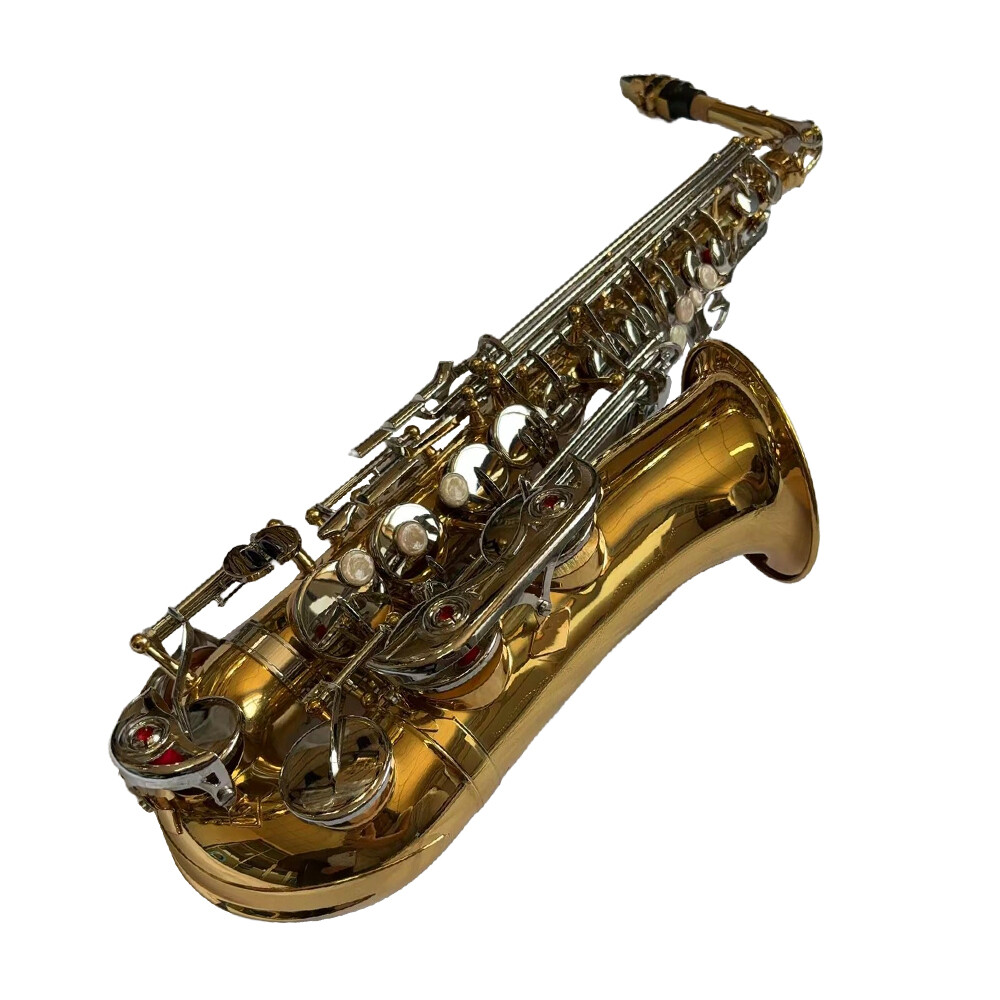 LADE Alto Saxophone Sax Glossy Brass Engraved EB E-flat With LADE Alto Saxophone Sax Glossy Brass Engraved EB E-flat With