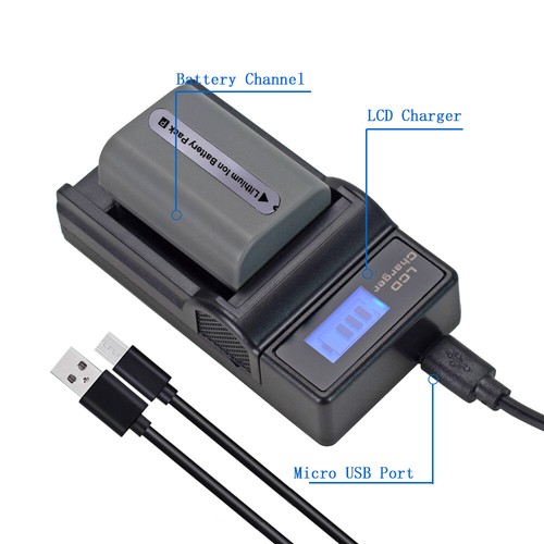 2xBatteria +Caricabatterie per Sony NP-FP50 Handycam DCR-HC24 DCR-HC30 HDR-HC3 videocamera - Foto 7 di 11