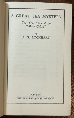 GREAT SEA MYSTERY: TRUE STORY OF THE "MARY CELESTE" - 1st 1930 - GHOST SHIP - Picture 3 of 11