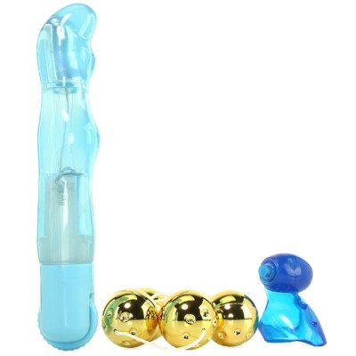Lovers Kit #2 Bendable Jelly Vibe, Jiggly Gold Ben-Wa Balls, Vibrating Ring  | eBay