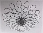 Unique Wooden Sunflower Ceiling Light Fixture Boho Chic 25.6 in wide x 7 in high