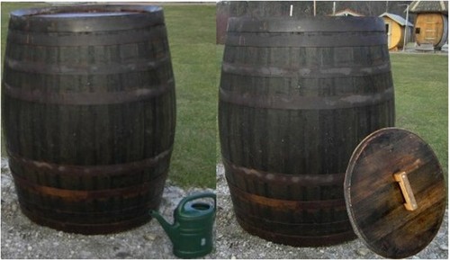 Holzfaß Regentonne Whiskyfaß Faß Holz gebraucht dicht 200,400,500,600,700 Liter - Bild 9 von 33