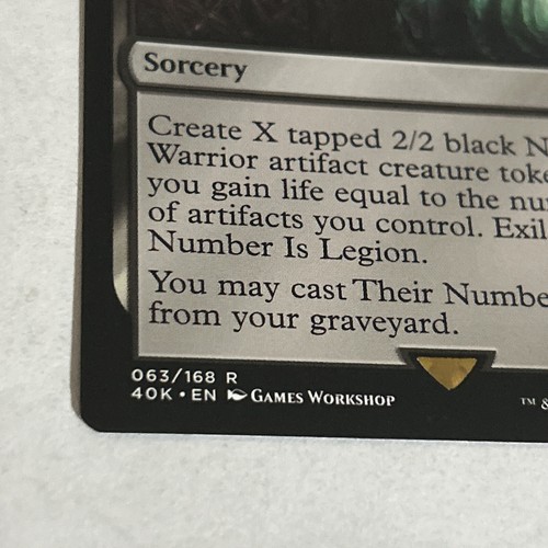 MTG Magic the Gathering Their Number Is Legion (63/657) Warhammer 40,000 LP - Picture 5 of 10