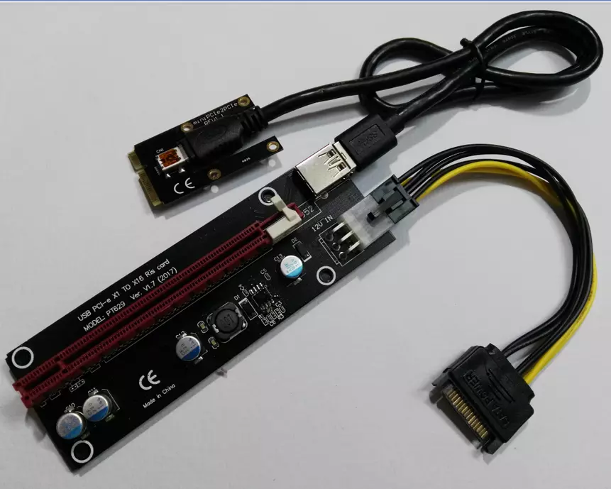 Mini Pci-e Vers Pci-e X16 Riser Carte graphique externe + 60 Câble USB pour  ordinateur portable