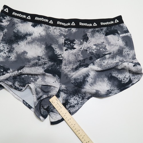 Reebok Fearless Running Shorts Womens XXXL Gray Splatter Pull On Stretch Lined - Picture 5 of 12