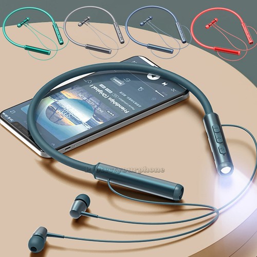 Wireless Bluetooth 5.0 Neckband Headphones Mic Headset Stereo Earbuds Earphone