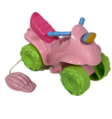 Fisher Price liebevolle Familie Puppenhaus ATV 4-Rad & Anhänger Set rosa & grün - Bild 2 von 10