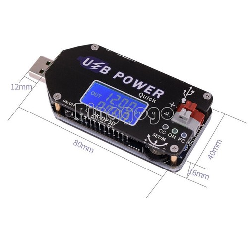 15W 2A Digital Control USB Adjustable Power Supply Module CC CV Speed Controller - Bild 4 von 6