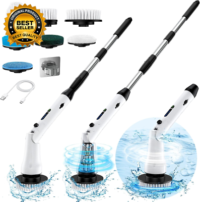 #ad Electric Spin Scrubber with Long Handle IPX7 Waterproof Cordless Electric Clean $83.43