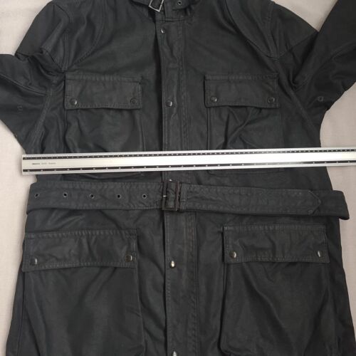 Denim & Supply Ralph Lauren Herren Wachsjacke Gr. XXL Biker Gürtel Baumwolle Mantel - Bild 21 von 24