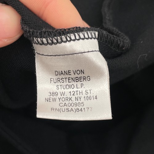 Diane von Furstenberg womens size 4 Little Black Dress Bow Accent Sleeveless - Picture 7 of 10