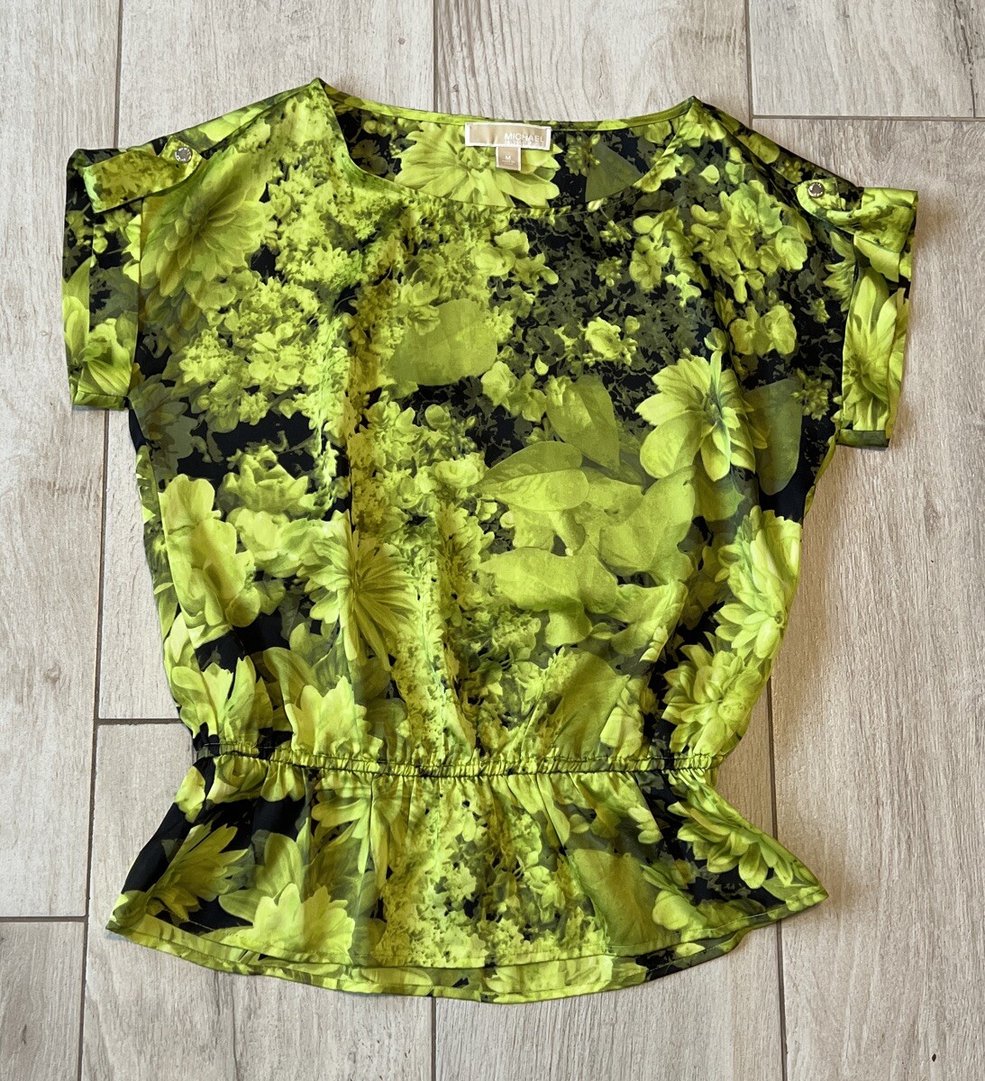 michael kors floral chiffon blouse