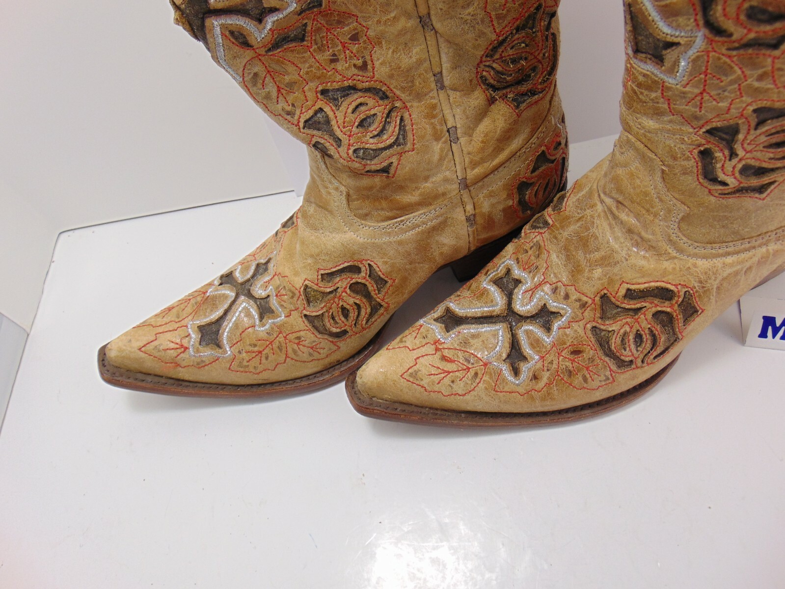 Corral Boots R2460 Antique Saddle Brown w/ Roses … - image 3