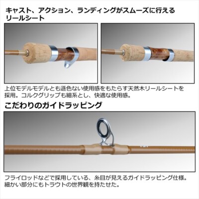 Daiwa PURELIST 46ULB W Trout Bait casting rod 2 pieces From