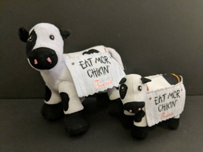 Eat Mor Chikin Chick Fil A Plush COW Stuffed Animal FUN Toy 2 PC Lot | eBay