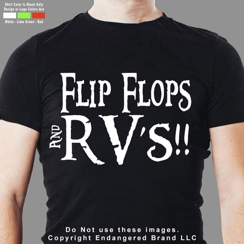 Funny Flip Flops and RV's beach camping summer party friends Decal Sticker - Picture 10 of 12