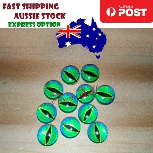 10pcs Round 18mm Glass Eyes Dragon Lizard Frog Eyeballs - Picture 15 of 32
