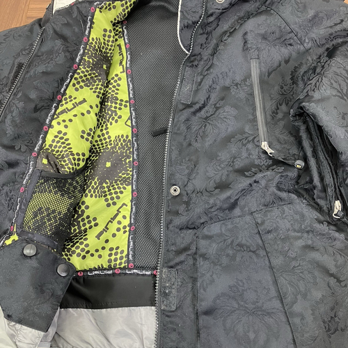 LIQUID Womens Black Floral Brocade 5K Quattro Ski Snowboard Coat Jacket Size M - Picture 13 of 22