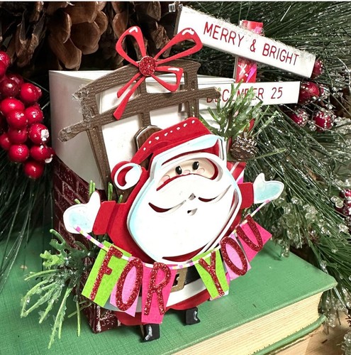 New Retired Sizzix Thinlits Colorize Santa Greetings 49pc #666338 Retail $39.99 - Picture 10 of 12