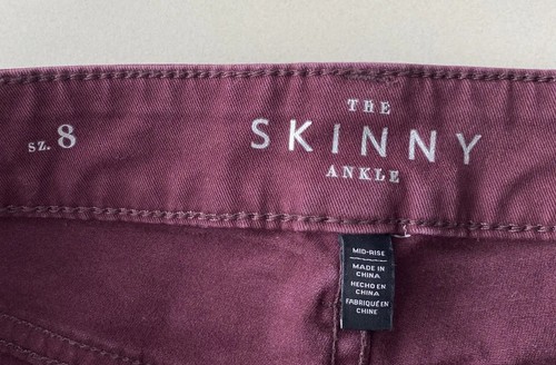 White House Black Market Damen The Skinny Ankle weinrot Stretchhose Größe 8 - Bild 3 von 11
