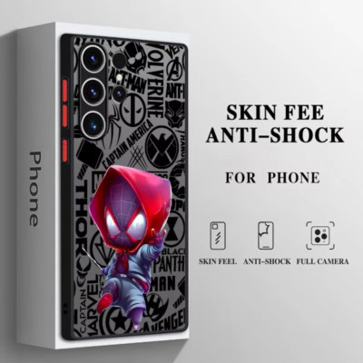 Deadpool Spiderman Handyhülle matt für Galaxy S24 S23 S22 S21 S20 FE Ultra S10+