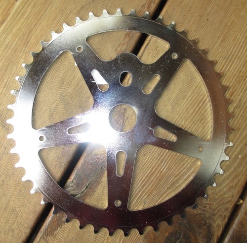 1 Piece Chainring Steel Chrome Single Speed Bicycle Sprockets Cruiser BMX - Picture 8 of 29