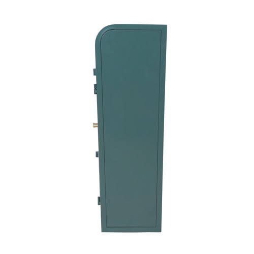 2-Door Wall-Mounted Metal Storage Cabinet with Tempered Glass Doors & Shelves - Picture 43 of 47