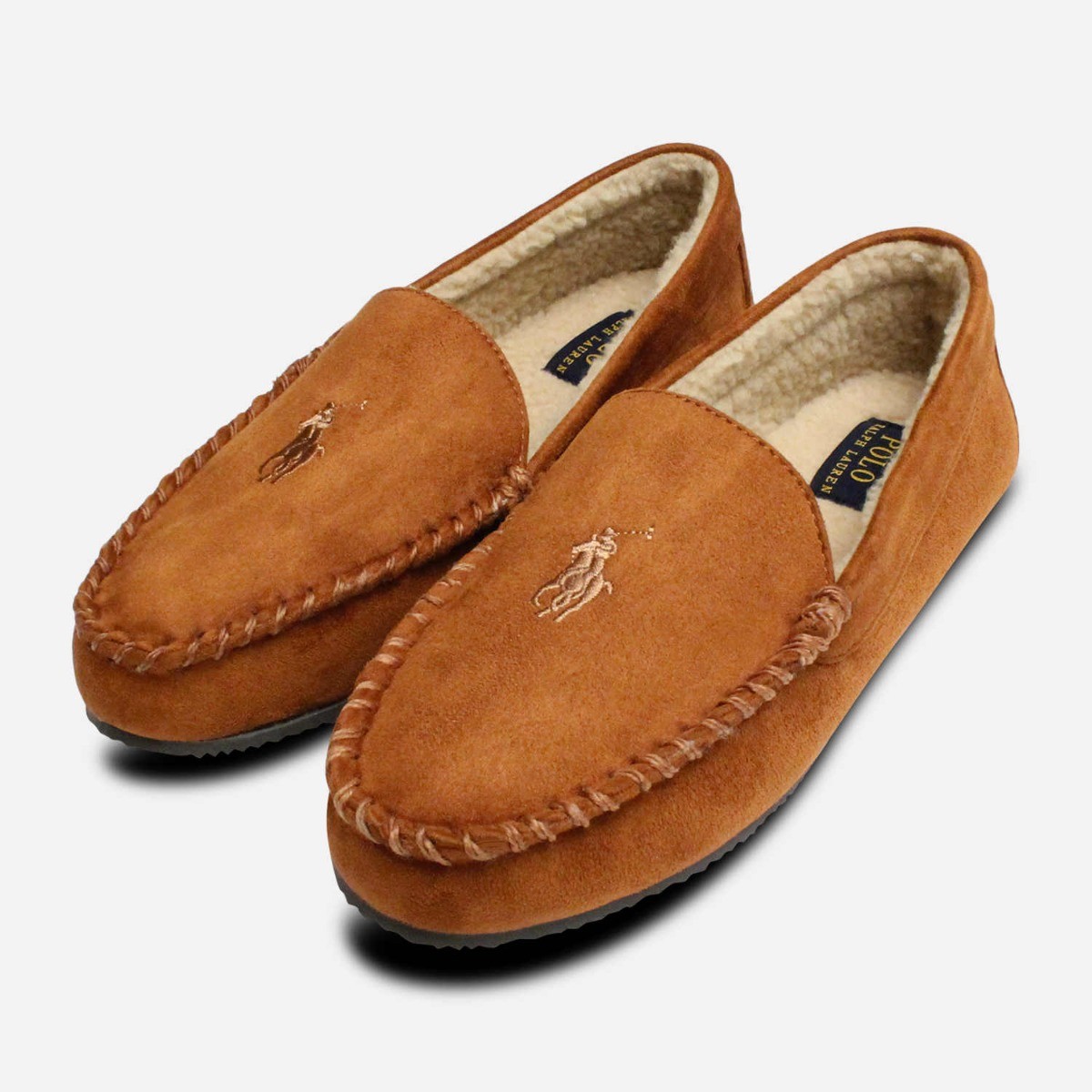 Ralph Lauren Polo Dezi 4 Snuff Brown Mens Slippers Ralph Lauren Polo Dezi 4 Snuff Brown Mens Slippers