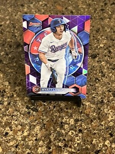 2023 Bowman’s Best Wyatt Langford Purple Refractor /250 Rangers Rookie TP-30