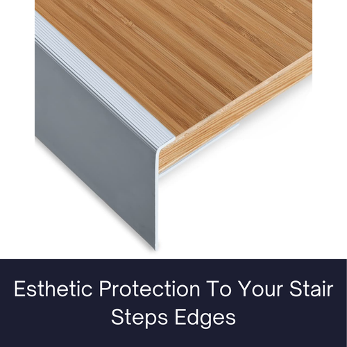 15 Pcs Stair Nosings Tread Edging Aluminium Silver Steps Edge Protection 134cm - Picture 5 of 13