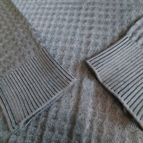 Suéter grande para hombre elástico cuello simulado suéter verde topo - Baracuta - Imagen 7 de 8