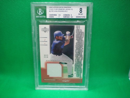 IVAN RODRIGUEZ UD OVATION LEAD PERFORMERS GRADED CARD #LPIR JERSY CARD