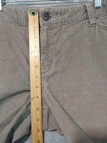 Eddie Bauer Pants Womens 16 Beige Corduroy Curvy Bootcut Outdoor Casual Stretch - Picture 4 of 9