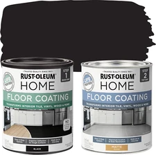 367597 Home Interior Floor Coating Kit, Matte Black 1 Quarts (Pack of 2)
