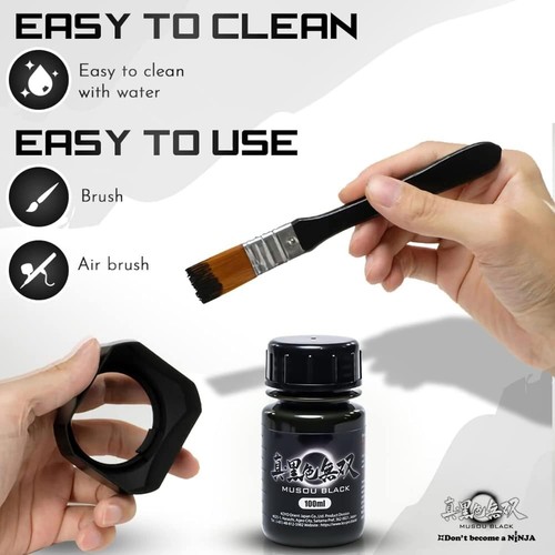 Musou Black Koyo Orient Japan Acrylic Paint 1L Ultra Dark Finish Kokushoku - Picture 4 of 7