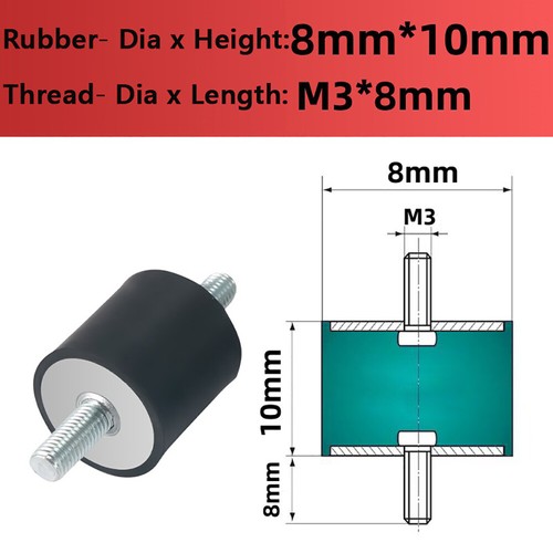M3 M4 M5 M6 M8 M10 - M20 Anti Vibration Rubber Mount Car Bobbin Isolator Damper - Picture 8 of 98
