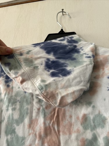 Art Class Hoodie Sweater Girls L 12/14 Long Sleeve Tie Dye Hoodie Green Blue - Picture 4 of 8