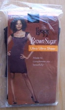 Leggs Brown Sugar Ultra Ultra Sheer Pantyhose Medium Tall Jet Black #50267