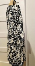 Tahari Arthur S. Levine Black & White Splatter Print Dress, Size 10