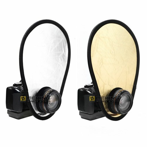 2 in 1 30cm Light Collapsible Photo Light Reflector White Diffuser Photography - Picture 2 of 11