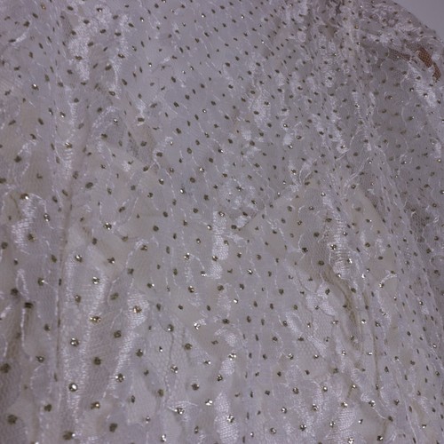 Vintage Rampage Mini Dress Small Iridescent Love Shack Sweetheart Lace Ruffled - Picture 5 of 15