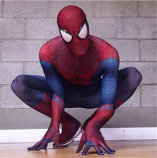 Spider-Man 2 Jumpsuit Cosplay Costume Spiderman 3D Bodysuit Zentai Halloween US