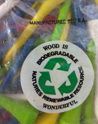 Vintage Tour Classics 100 T's 2 1/8 In Wooden Golf Durable Hardwoo Biodegradable - Picture 4 of 6