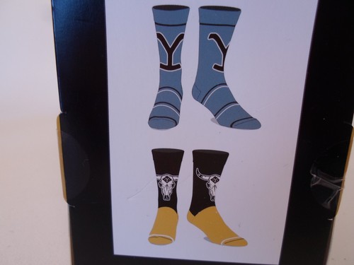 Yellowstone TV Show Series 6 Pair CREW SOCKS Men Size 8-12 Bioworld NEW - Picture 4 of 4