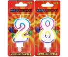 Rainbow Anniversary Candle (28) 28th or (82) 82nd Birthday Party Cake Decoration